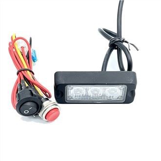 3 LED blykstės lemputė, skirta avarinėms transporto priemonėms