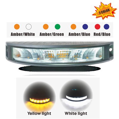 New 24V 12 LED Amber Aluminum Housing IP67 Retrofit Flashing Bright Led Warning Light For Truck/Cars