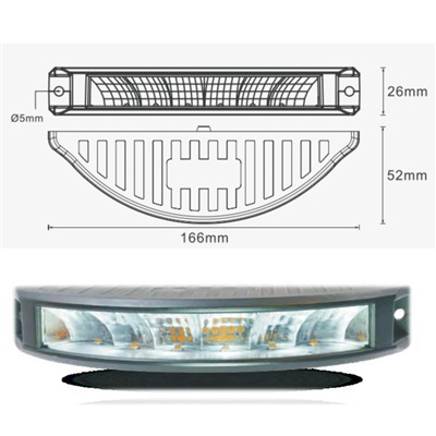 New 24V 12 LED Amber Aluminum Housing IP67 Retrofit Flashing Bright Led Warning Light For Truck/Cars suppliers